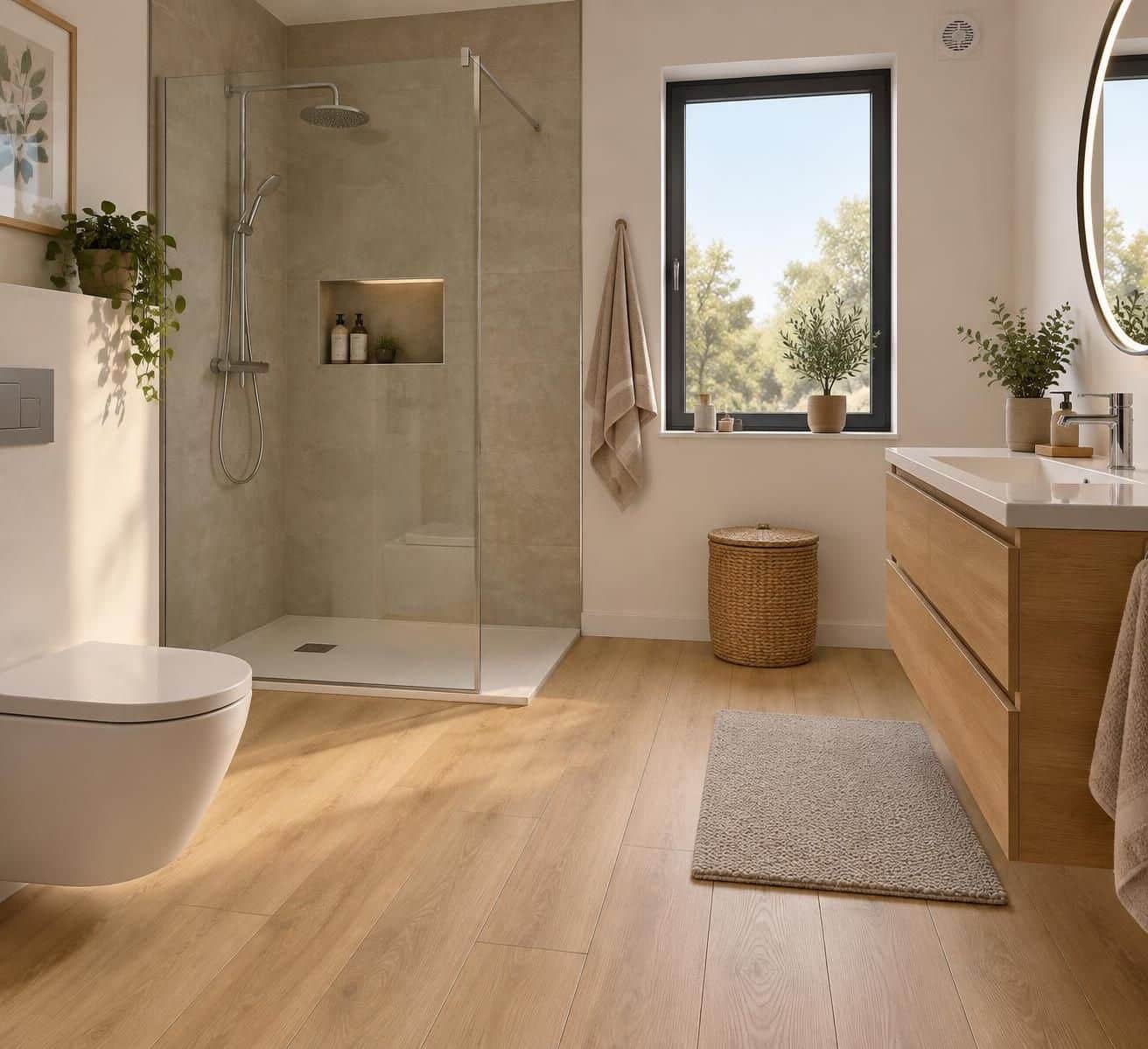sol vinyle clipsable dans une salle de bain : d&eacute;couvrez ses avantages, ses limites face &agrave; l&rsquo;humidit&eacute; et les pr&eacute;cautions &agrave; prendre avant de vous lancer.