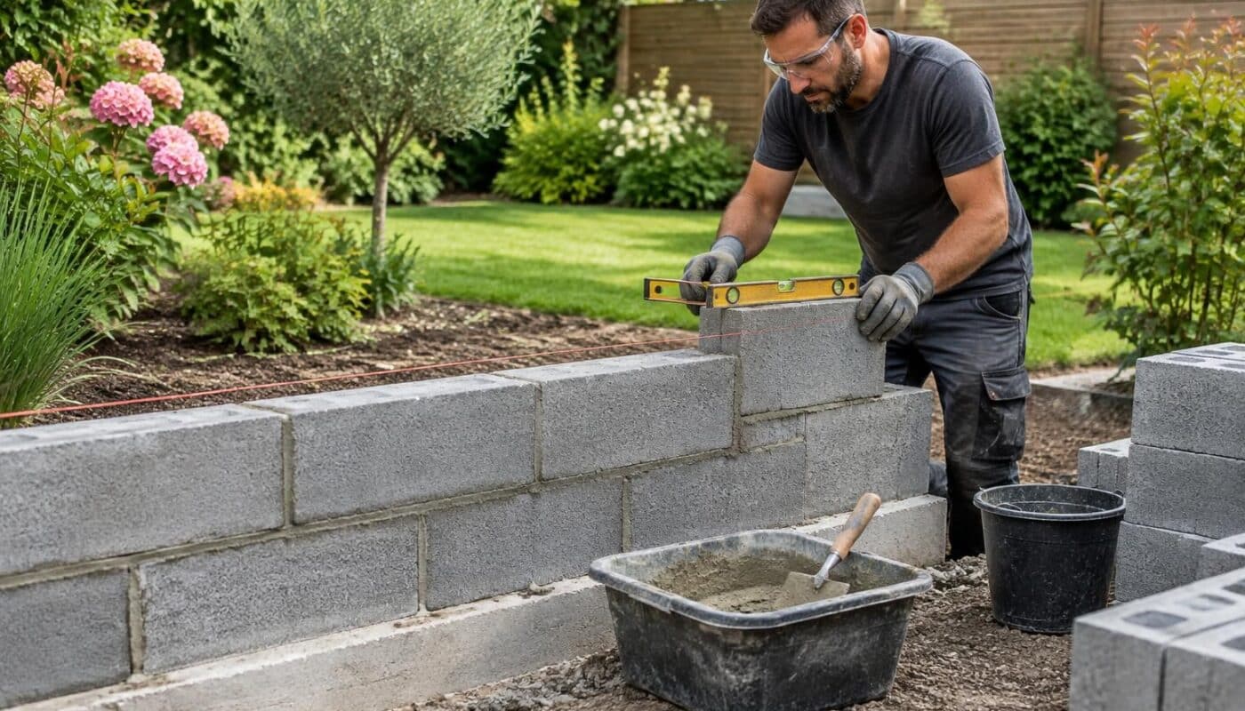 découvrez les étapes pour construire un muret de jardin en parpaings : préparation du terrain, fondations, pose des blocs et finitions.