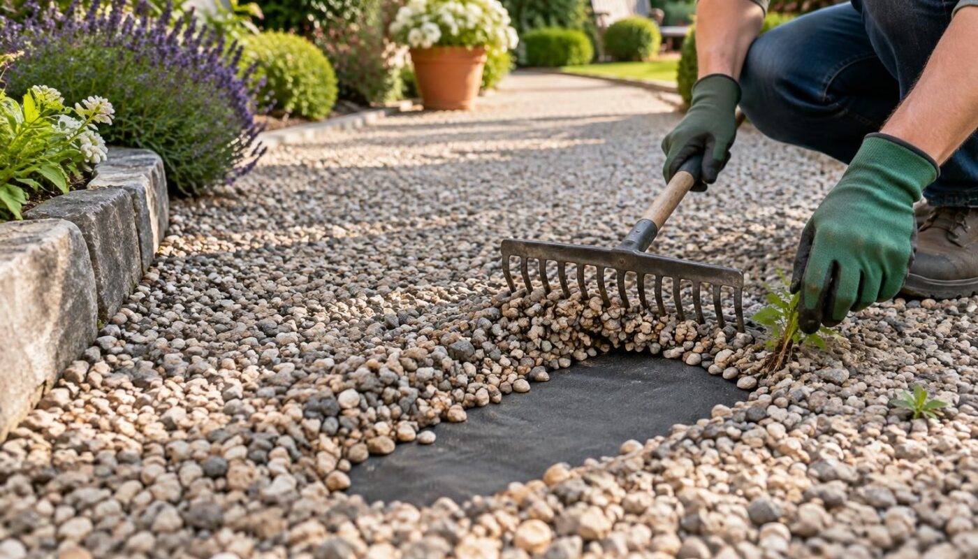 découvrez des solutions efficaces pour empêcher les mauvaises herbes de pousser dans une allée en gravier et la garder propre durablement.