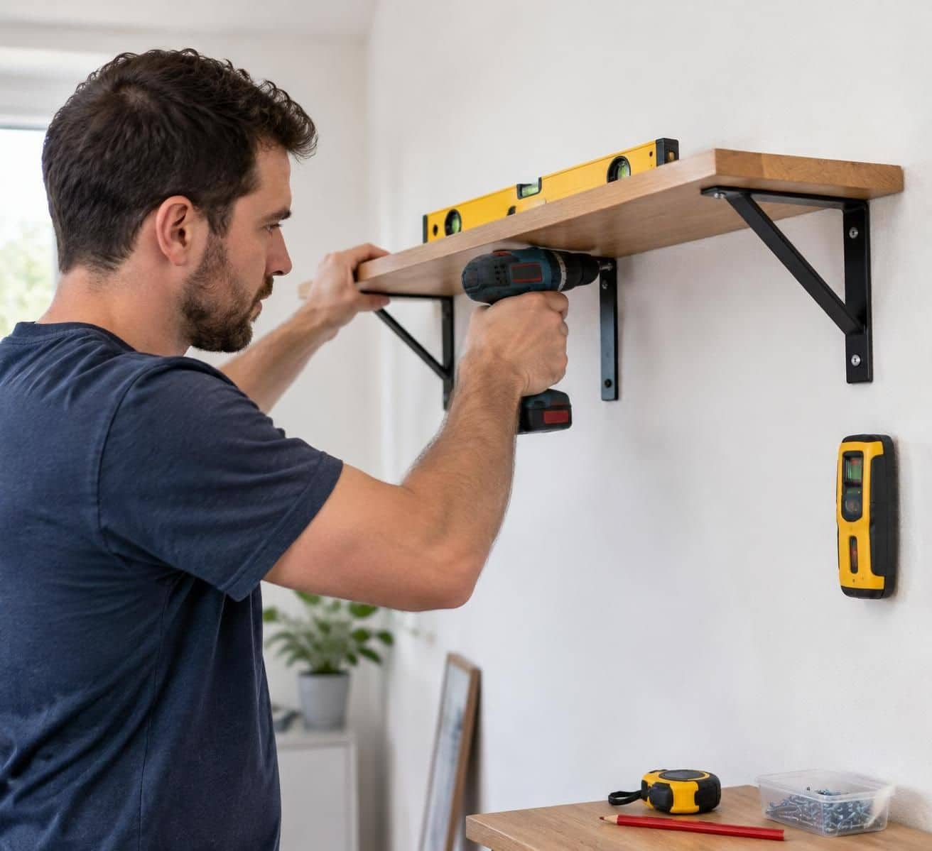 d&eacute;couvrez comment fixer solidement une &eacute;tag&egrave;re lourde sur un mur en placo : choisissez les bonnes chevilles, rep&eacute;rez les montants et suivez nos conseils.