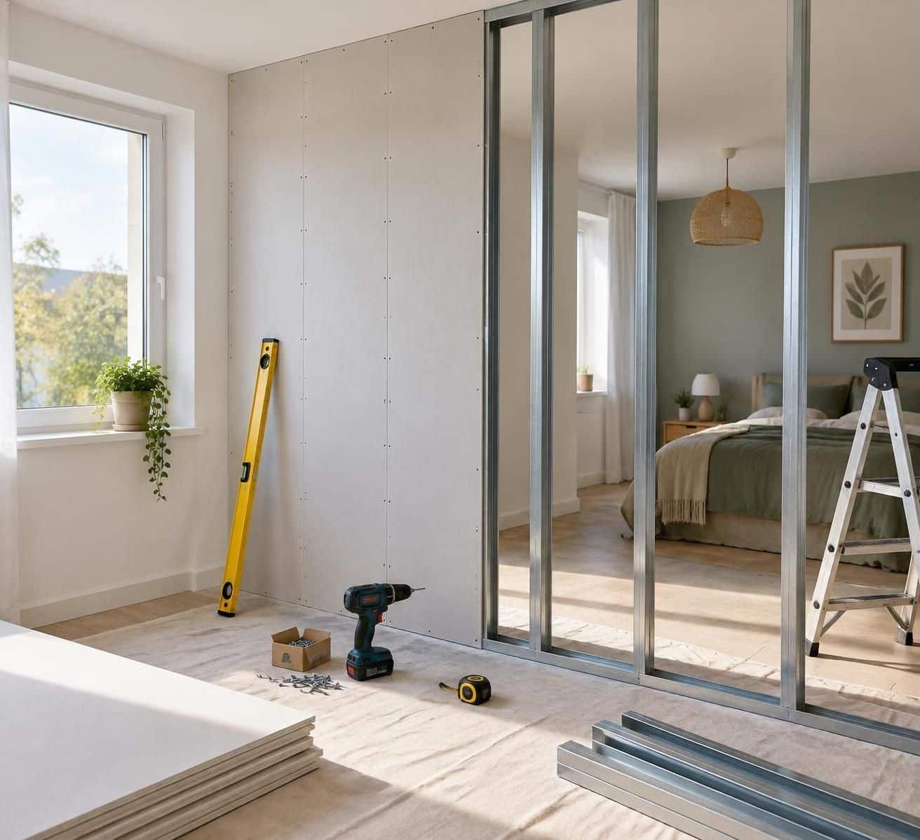 d&eacute;couvrez comment monter une cloison en placo sur rails pour s&eacute;parer une chambre : &eacute;tapes, mat&eacute;riel n&eacute;cessaire et conseils pratiques pour un r&eacute;sultat solide.