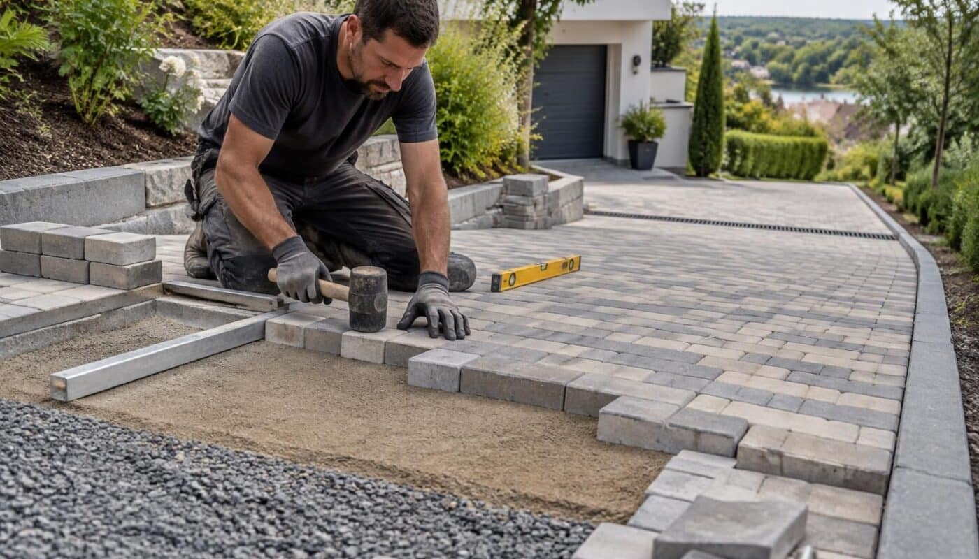 découvrez comment poser des pavés autobloquants sur une allée en pente : préparation du terrain, choix des matériaux et étapes pour une pose durable.