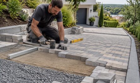 découvrez comment poser des pavés autobloquants sur une allée en pente : préparation du terrain, choix des matériaux et étapes pour une pose durable.