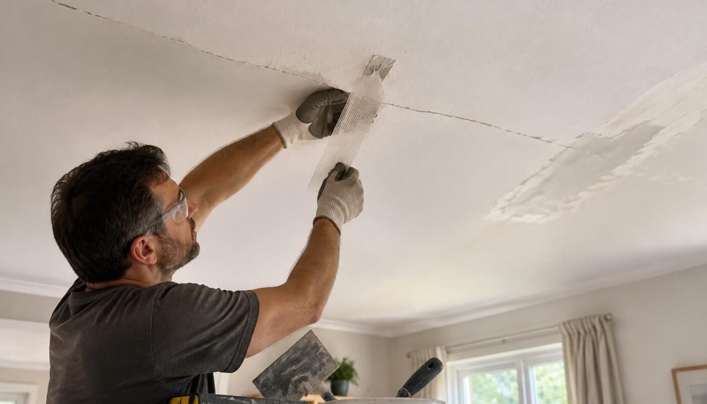 découvrez comment réparer durablement une fissure au plafond qui réapparaît : identifiez sa cause, choisissez les bons produits et évitez qu’elle ne revienne.