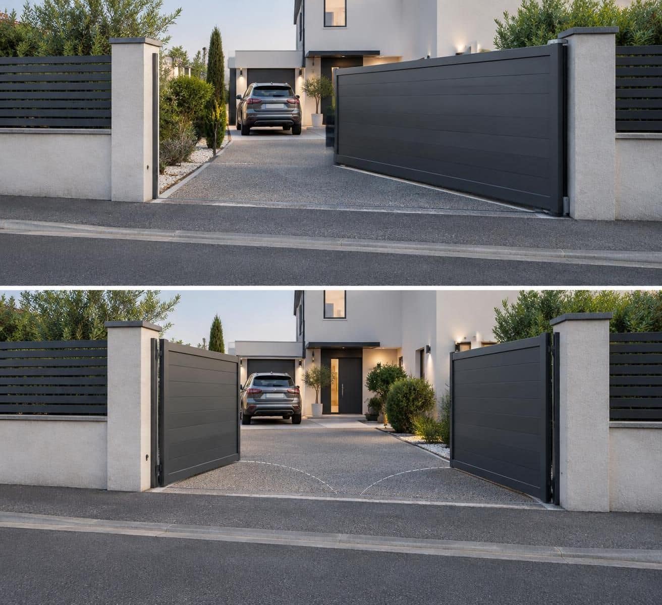 entr&eacute;e &eacute;troite ? comparez portail coulissant et battant pour choisir la solution la plus pratique selon l&rsquo;espace disponible et vos besoins.