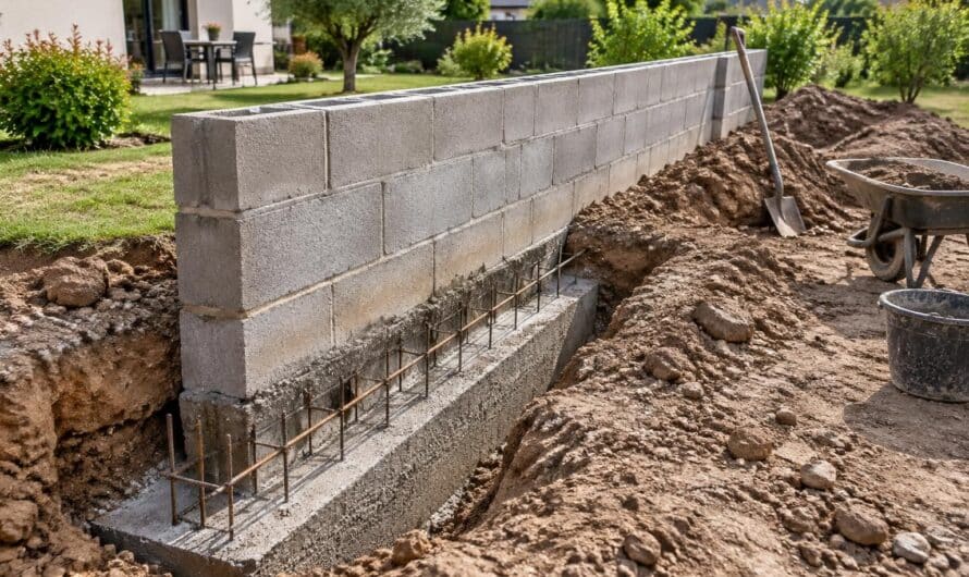 découvrez quelle fondation prévoir pour un muret de clôture d’un mètre : profondeur, largeur et conseils pour garantir sa stabilité.